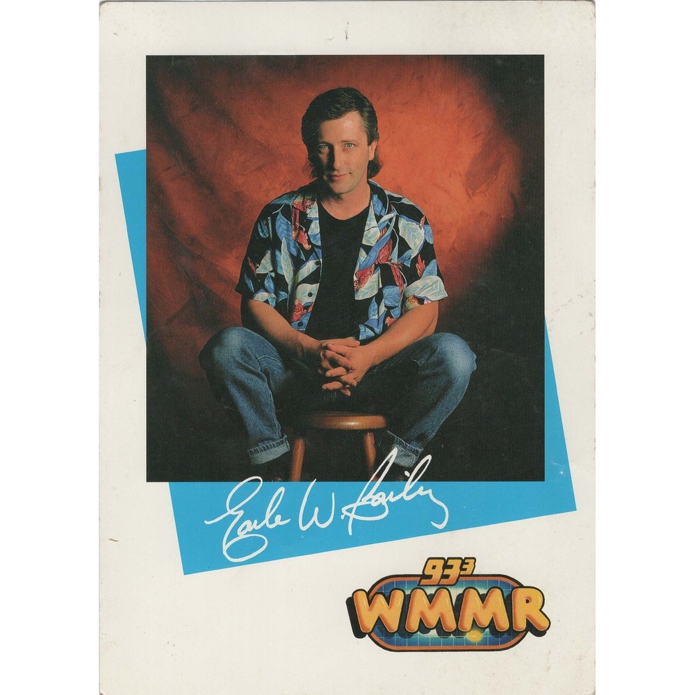 Vintage 93.3 WMMR Philadelphia Earle Bailey Promotional Postcard 5x7